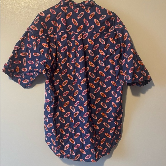 Dockers Men’s Short Sleeve Button Up. Large  100% Cotton.  Funky print! - Picture 2 of 6
